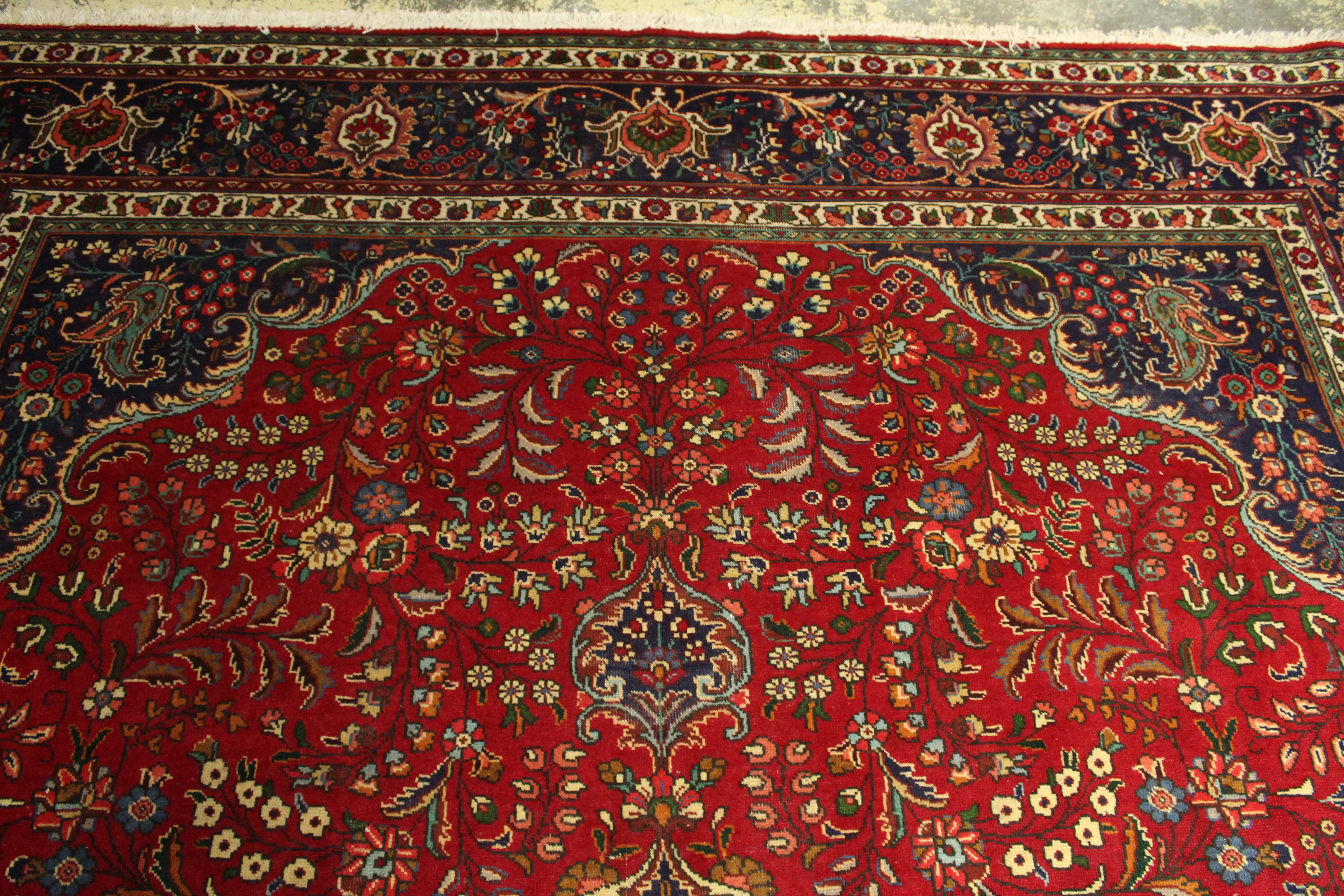 Vintage Tabriz Rug - 390 cm x 302 cm - Image 9