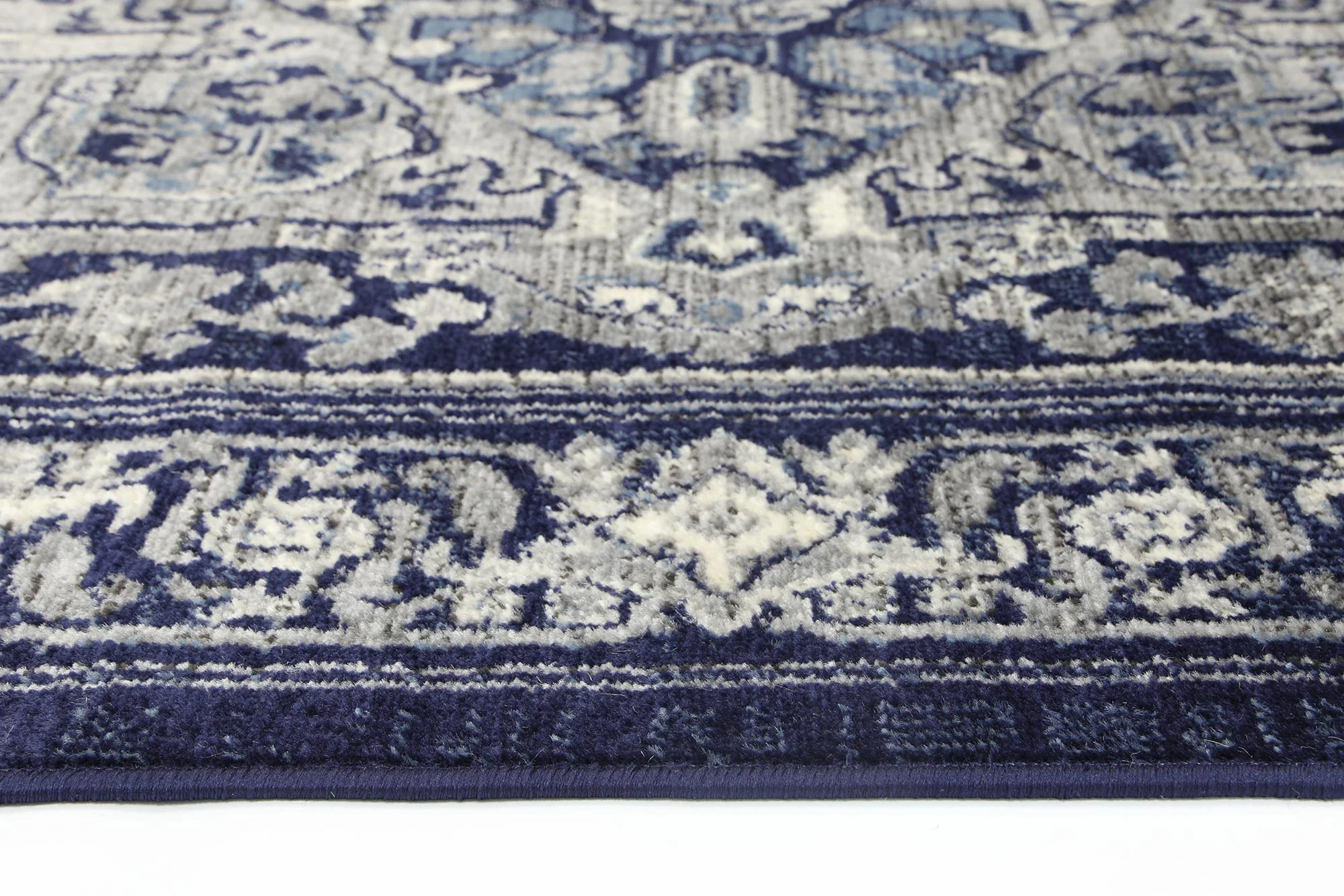 Arya Rosette Traditional Navy Rug - Image 4