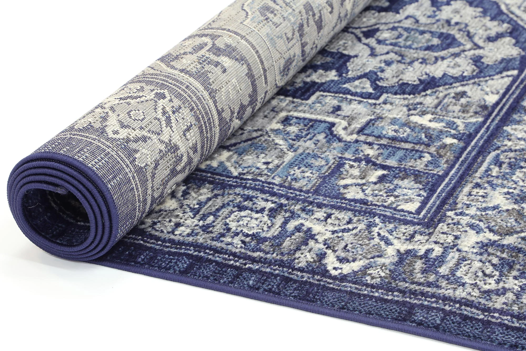 Arya Rosette Traditional Navy Rug - Image 6