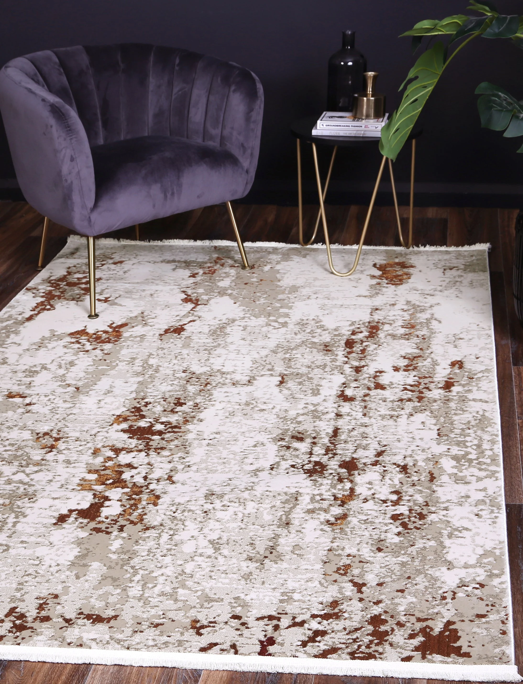 Paradise 1 Modern Beige Terracotta Rug - Image 2