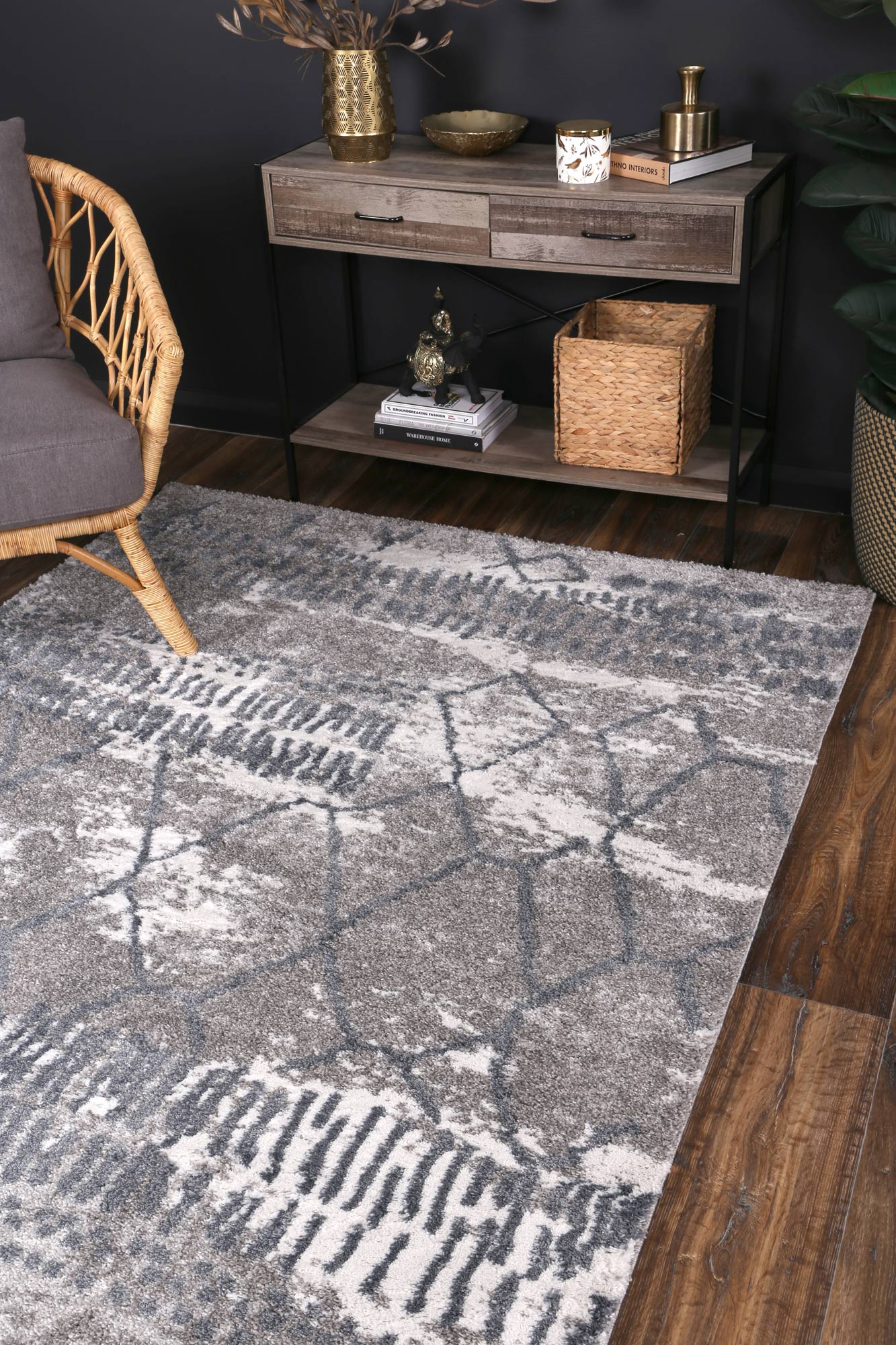 Century Aetius Grey Plush Designer Rug - Image 7