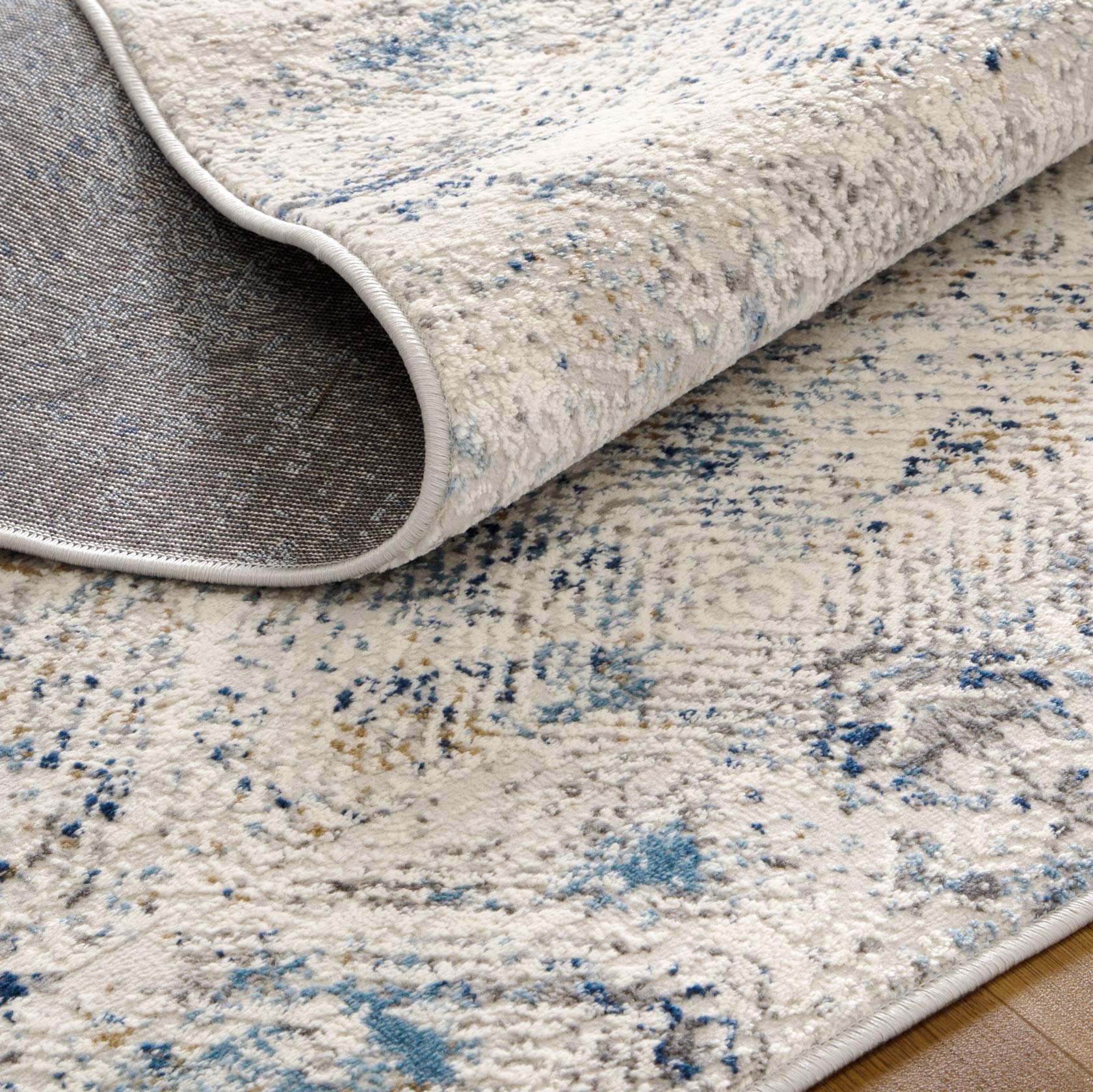 Expressions Navy Blue Ikat Rug - Image 5