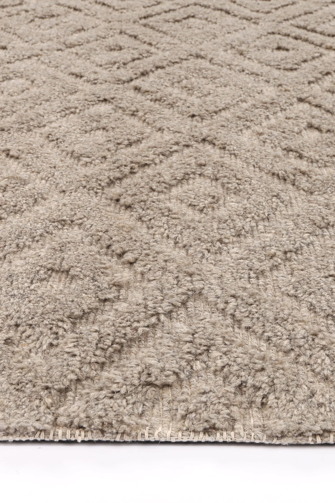 Goa Diamond Wool Blend Ash Rug - Image 3
