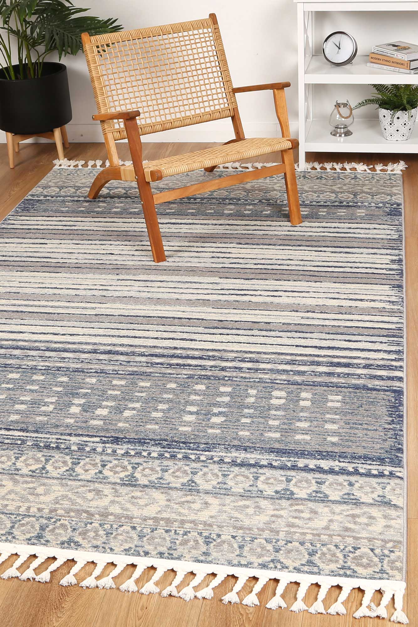 Cajamarca Blue Contemporary Designer Rug - Image 2