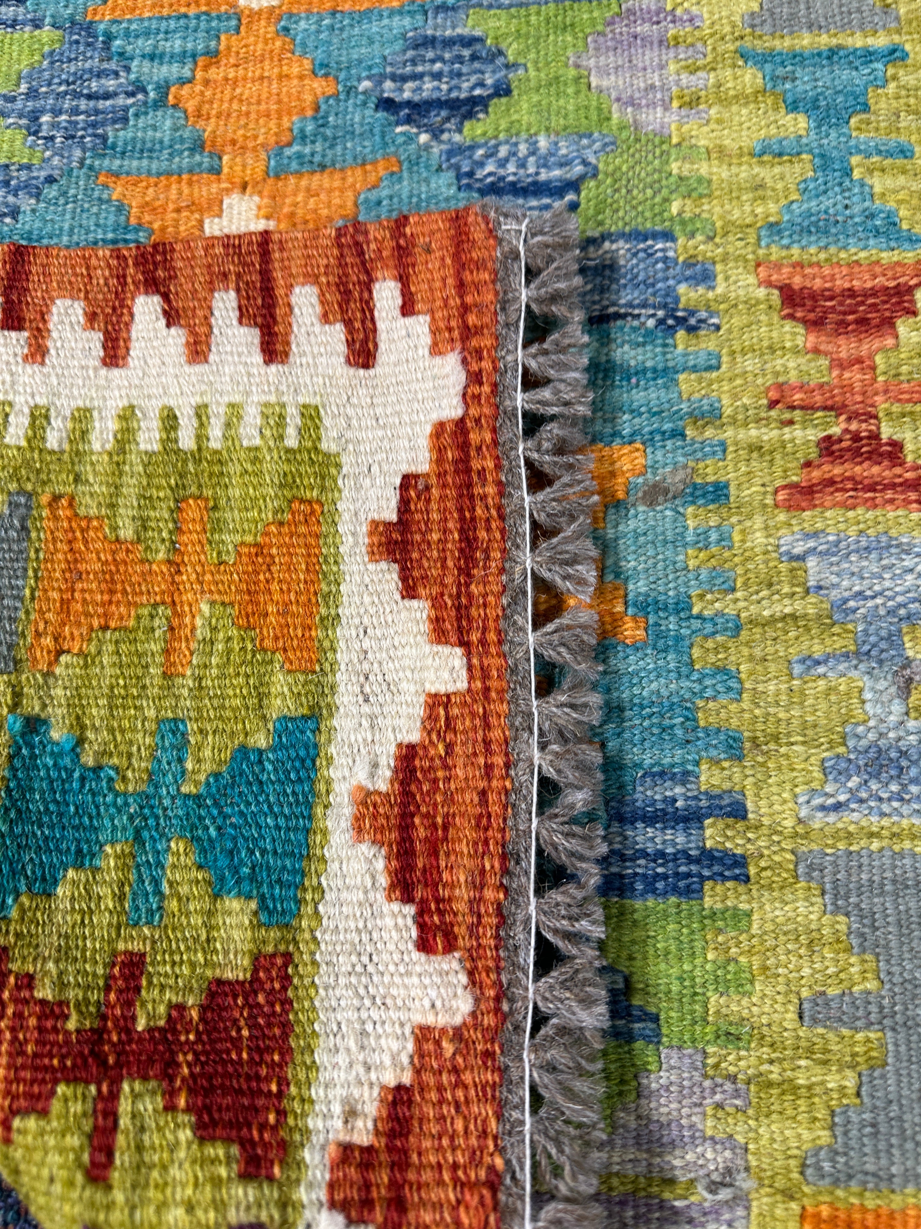 Chobi Kilim Rug - 86 cm x 58 cm - Image 7