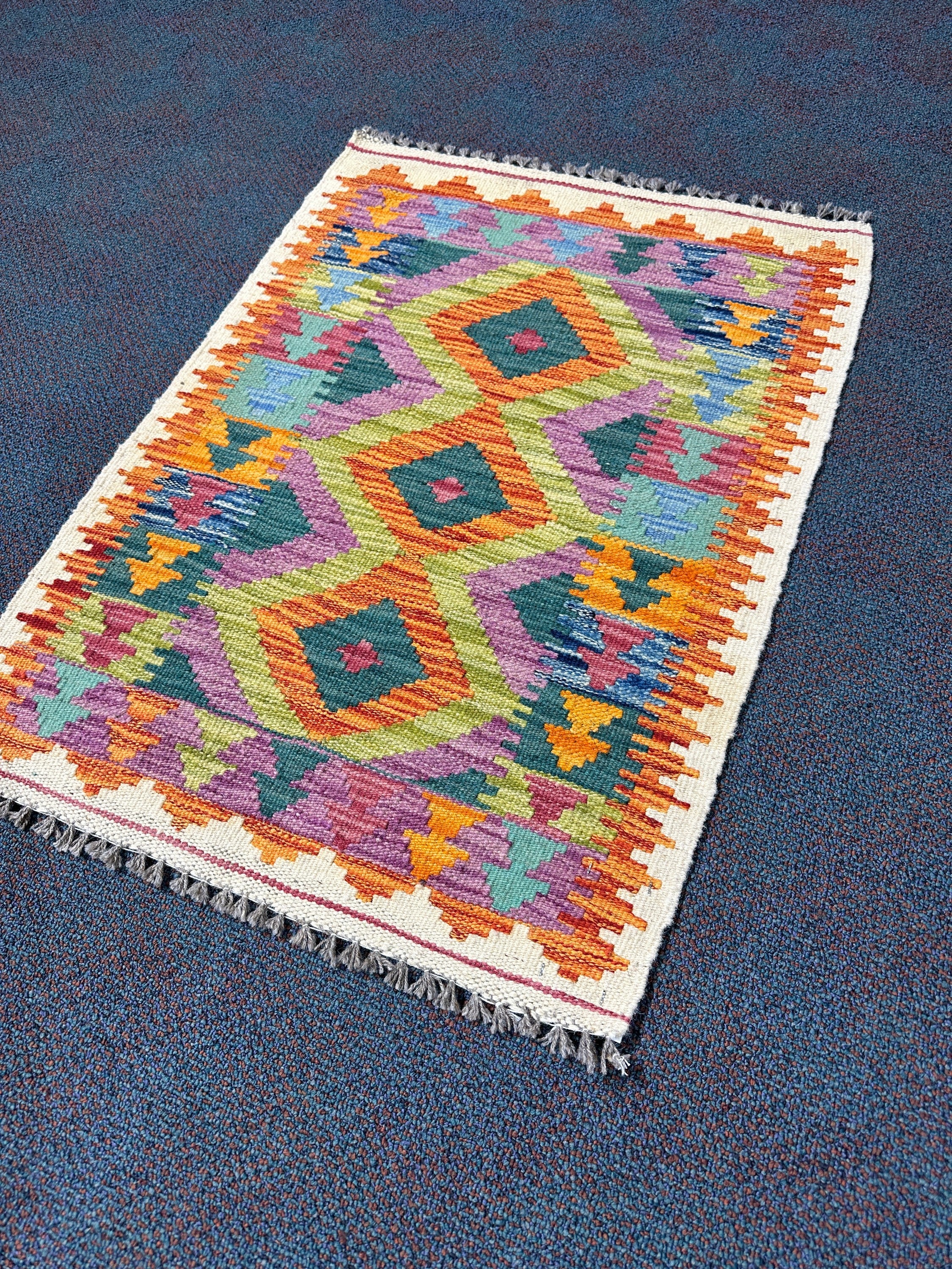 Chobi Kilim Rug - 87 cm x 62 cm - Image 3