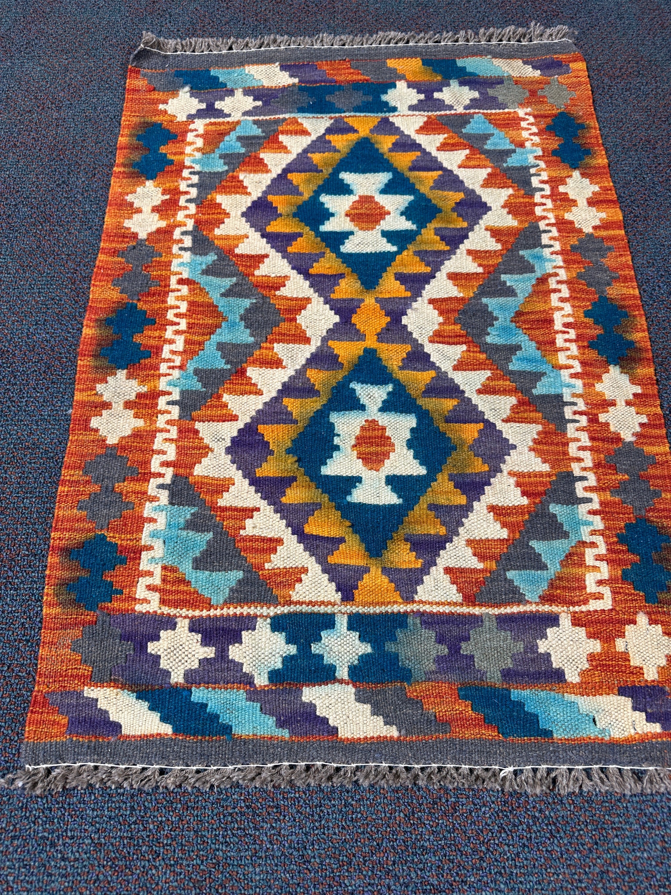 Chobi Kilim Rug - 84 cm x 60 cm - Image 4