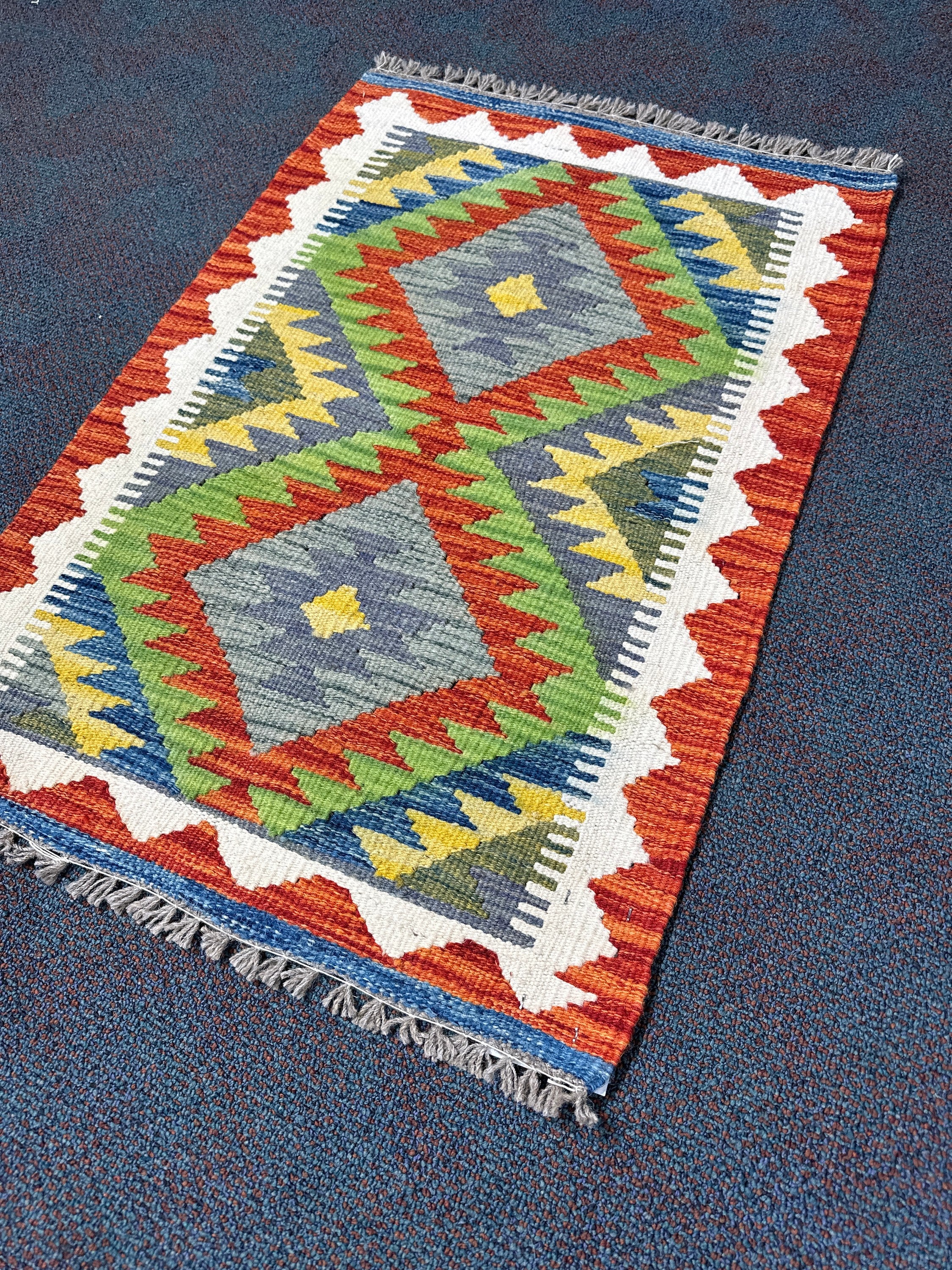 Chobi Kilim Rug - 89 cm x 61 cm - Image 3