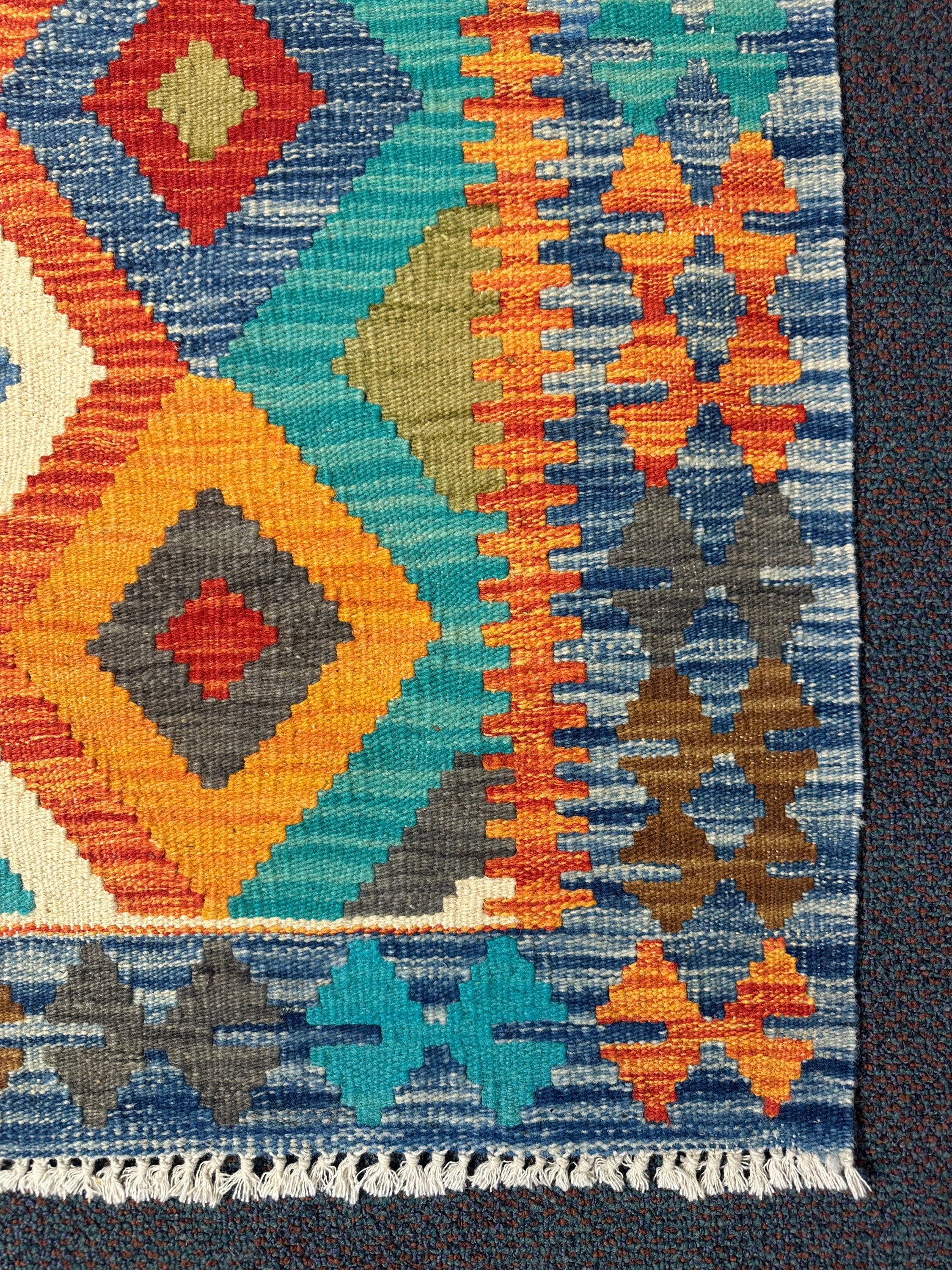Chobi Kilim Rug - 126 cm x 90 cm - Image 4