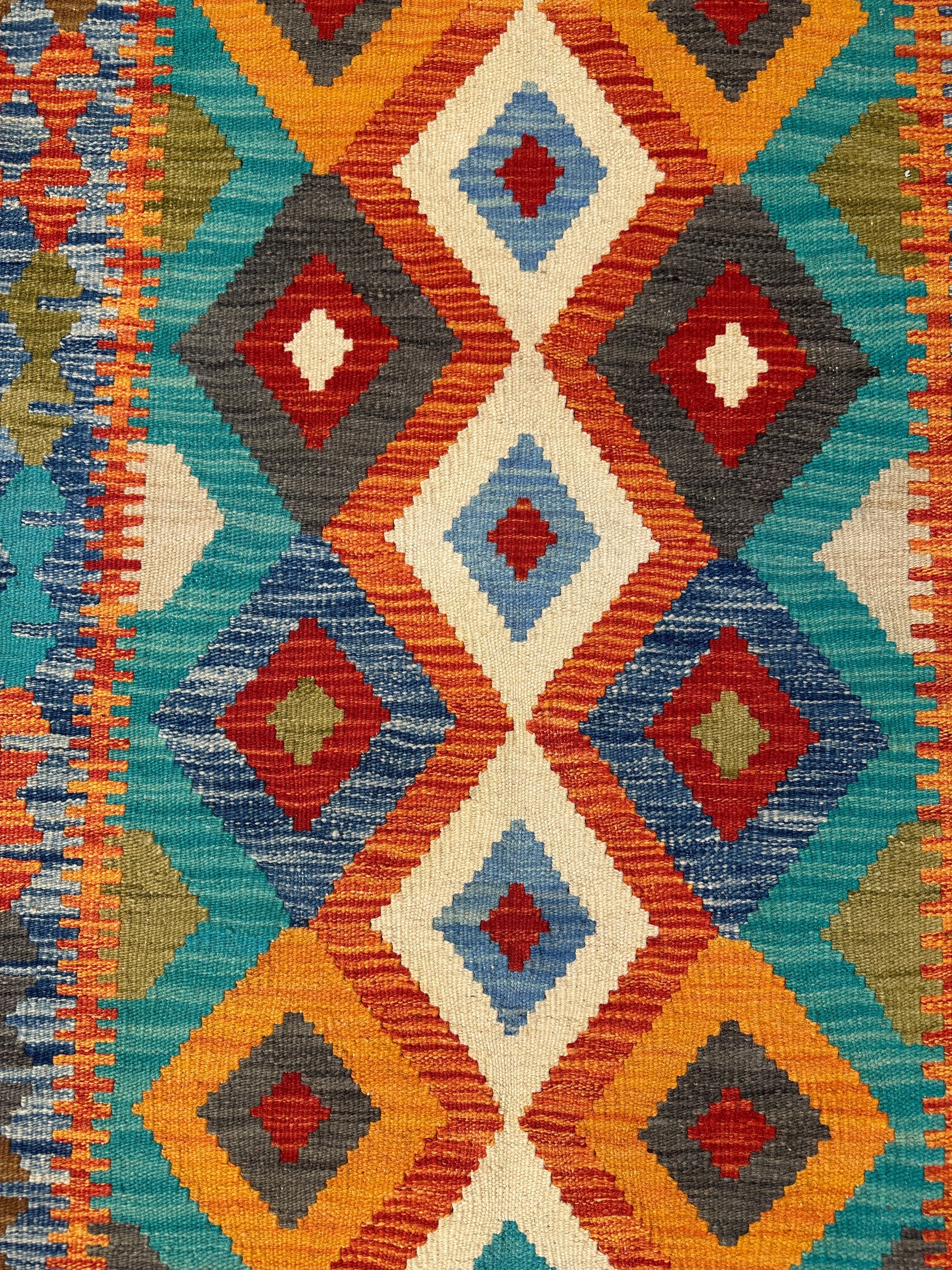 Chobi Kilim Rug - 126 cm x 90 cm - Image 5