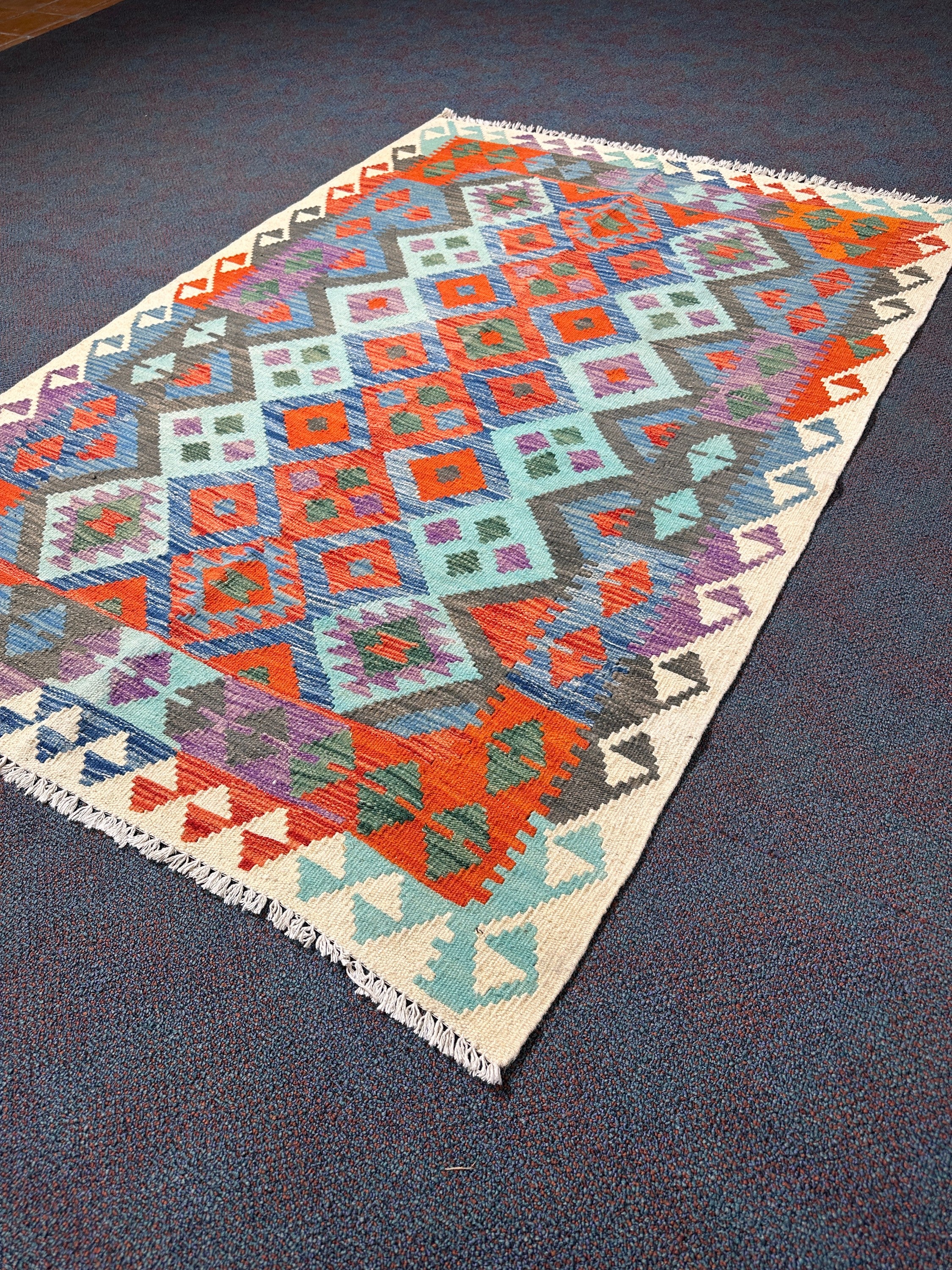 Chobi Kilim Rug - 178 cm x 124 cm - Image 4