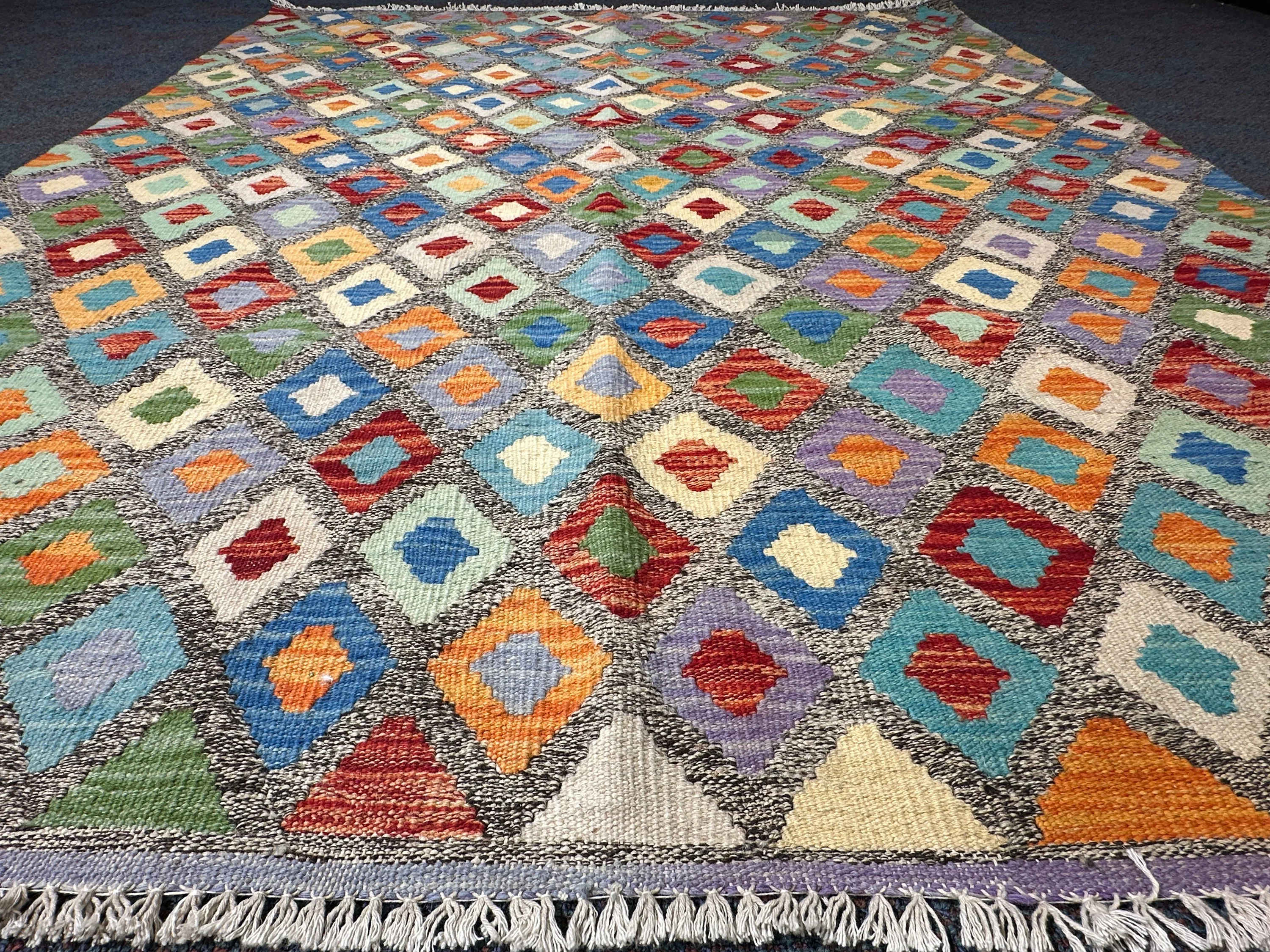 Chobi Kilim Rug - 190 cm x 151 cm - Image 7