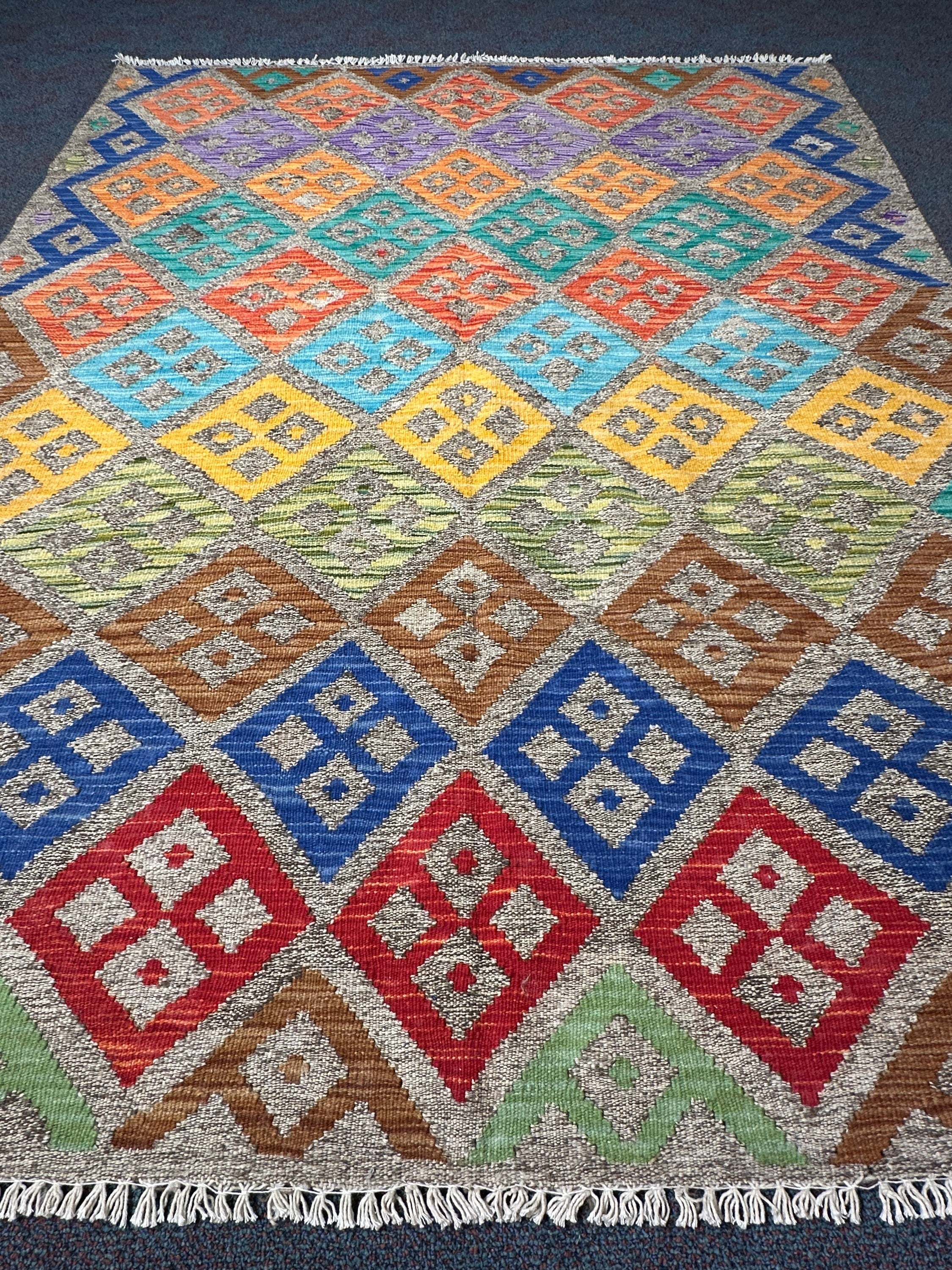 Chobi Kilim Rug - 195 cm x 152 cm - Image 5