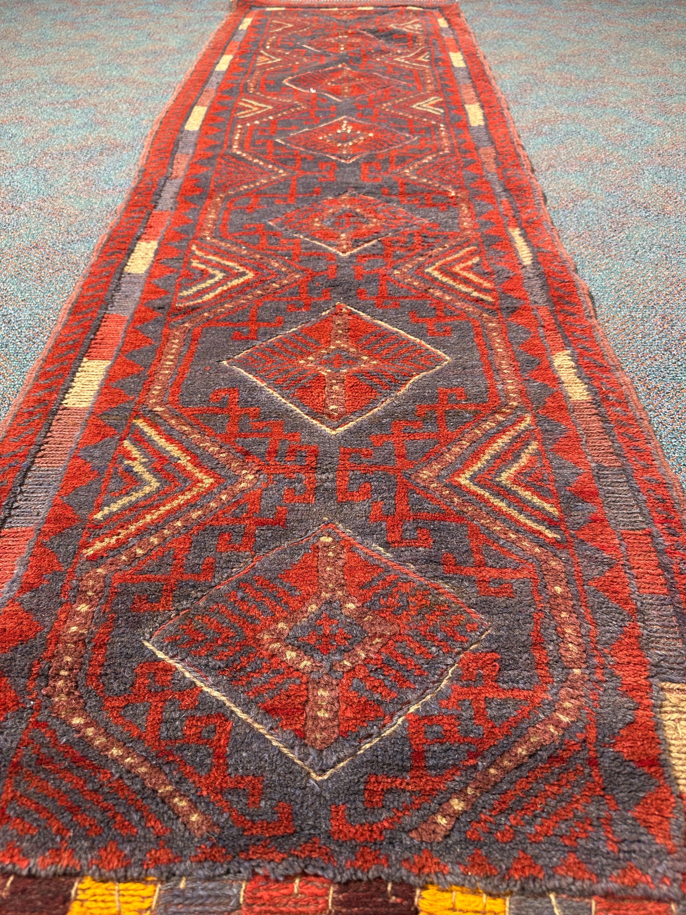 Mashwani Kilim Rug - 255 cm x 65 cm - Image 4