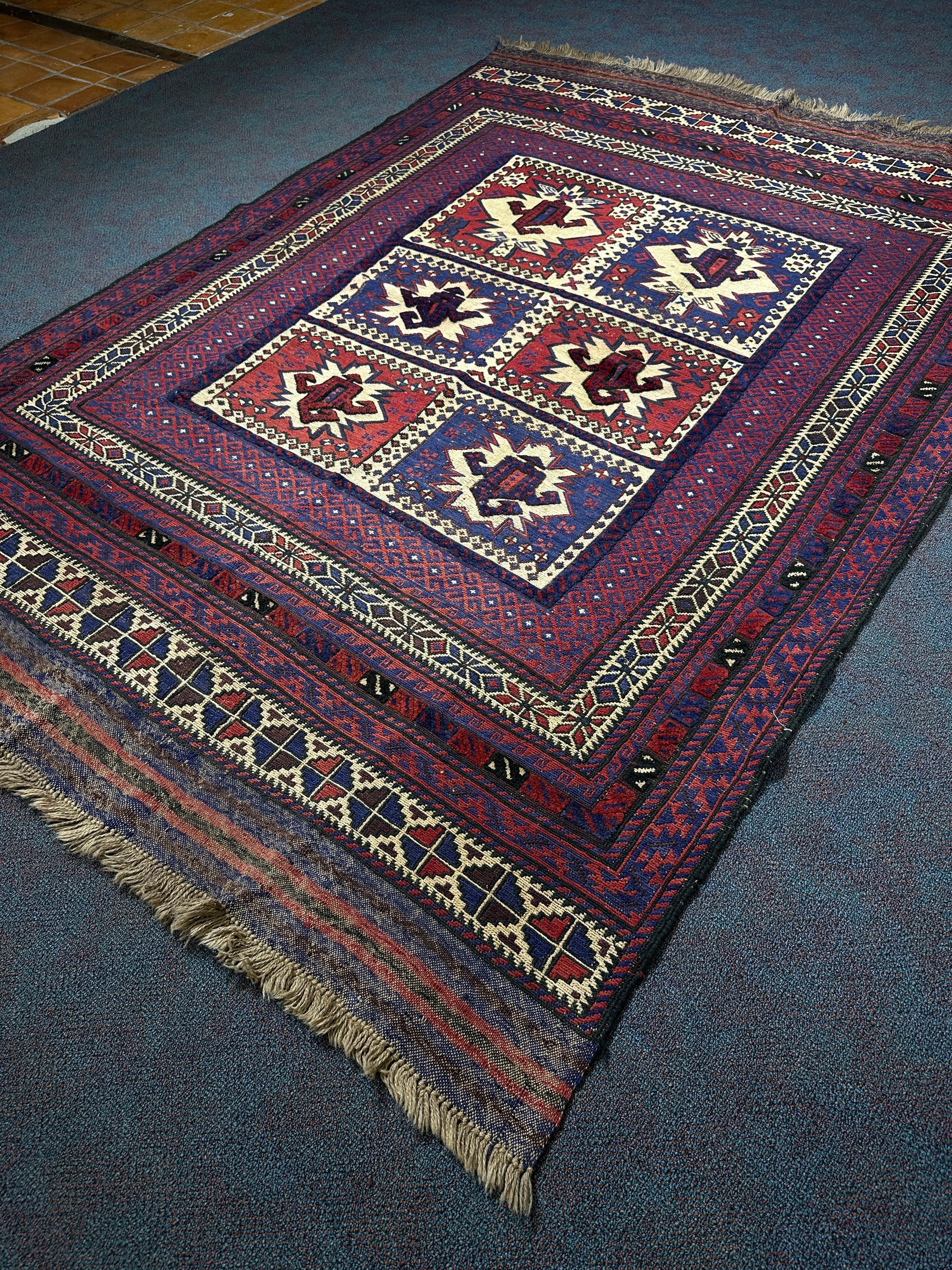 Mashwani Kilim Rug - 260 cm x 191 cm - Image 4