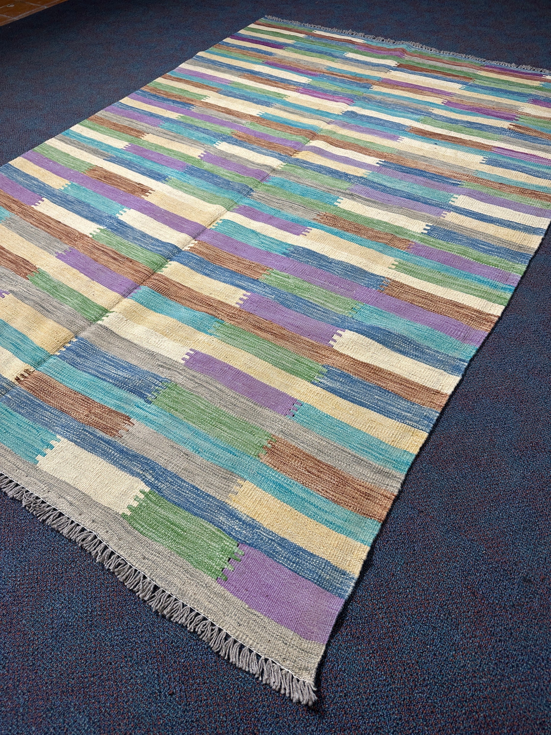 Chobi Kilim Rug - 244 cm x 171 cm - Image 4