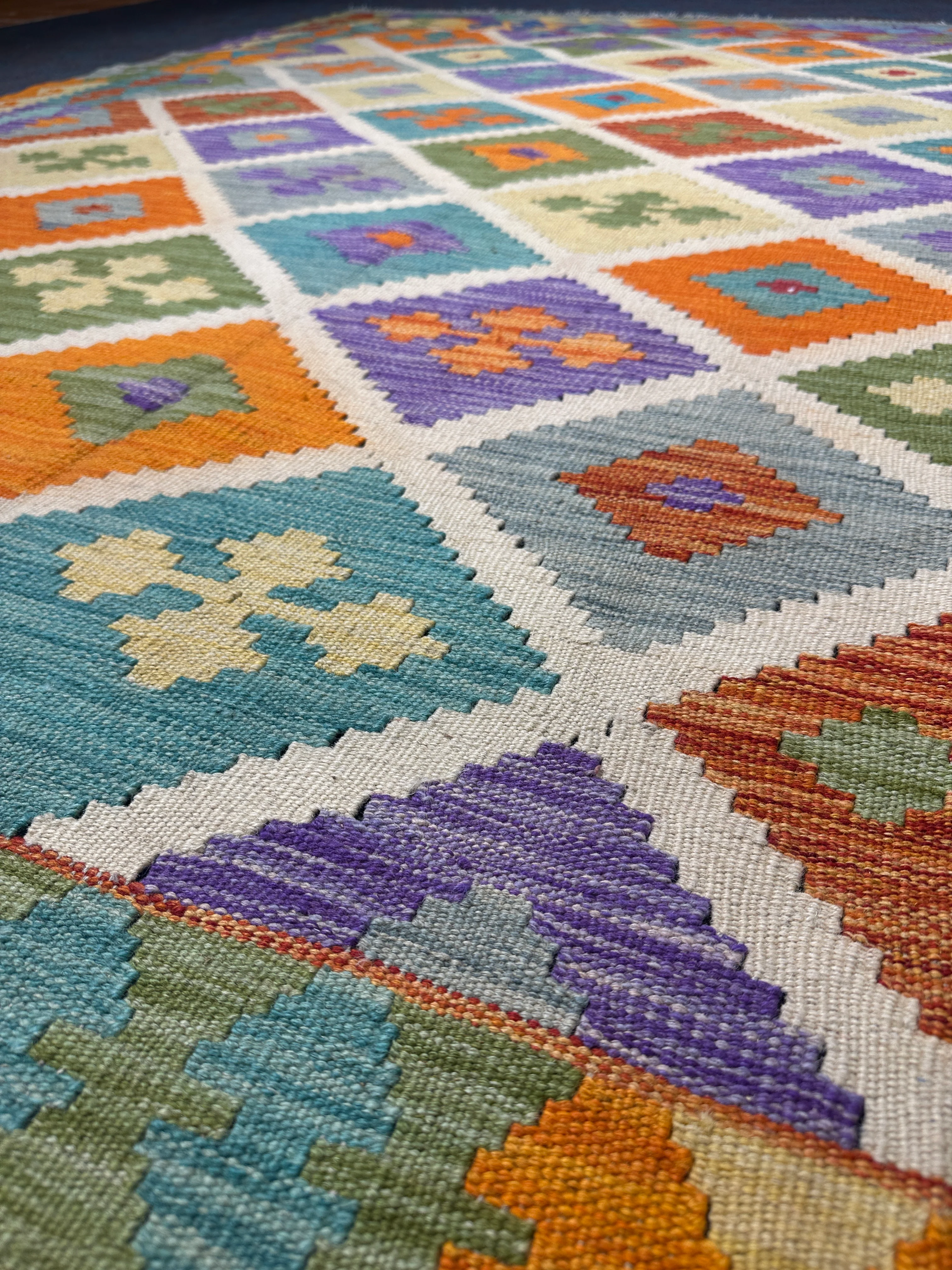 Chobi Kilim Rug - 259 cm x 202 cm - Image 8