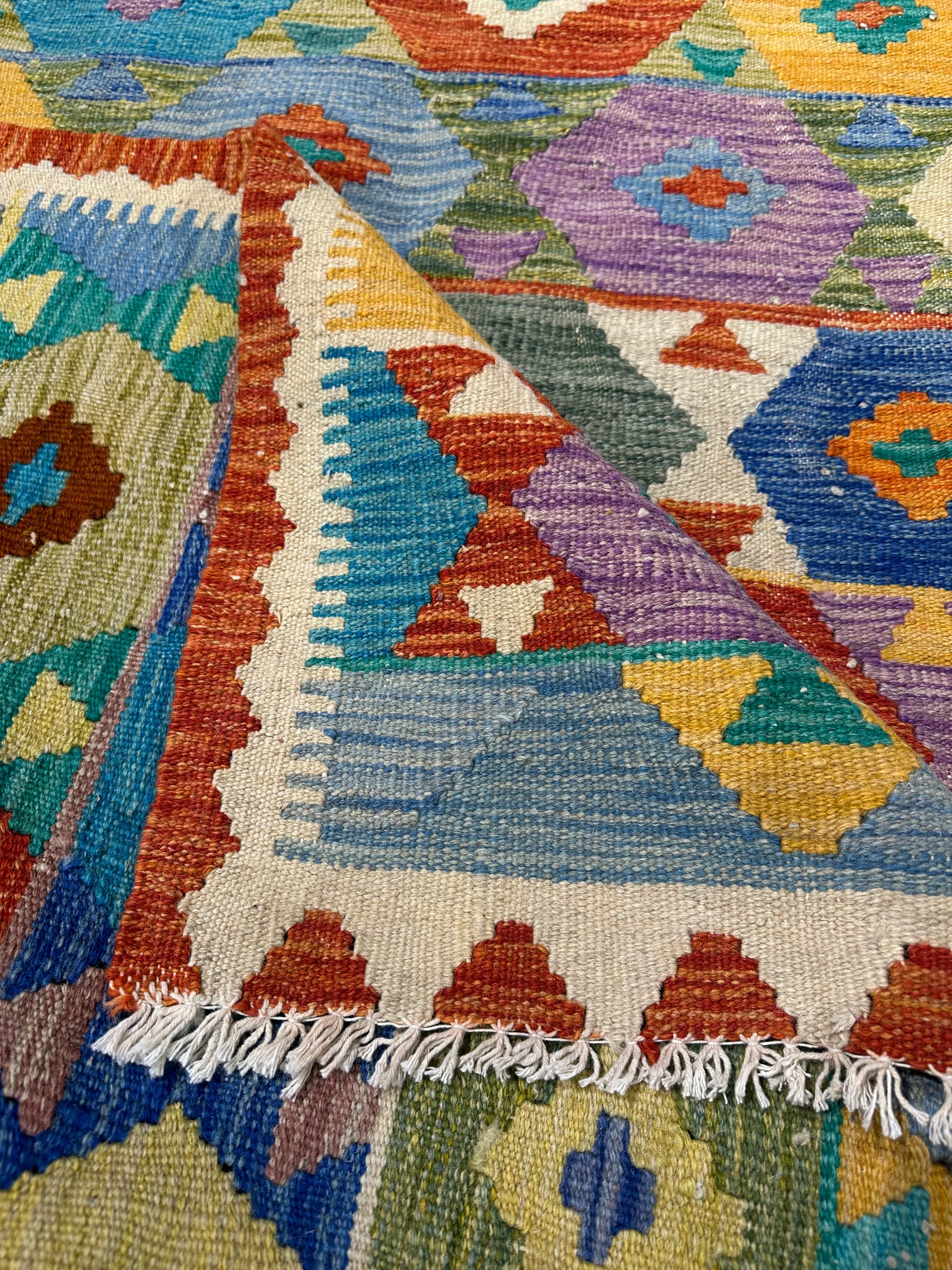 Chobi Kilim Rug - 296 cm x 200 cm - Image 9