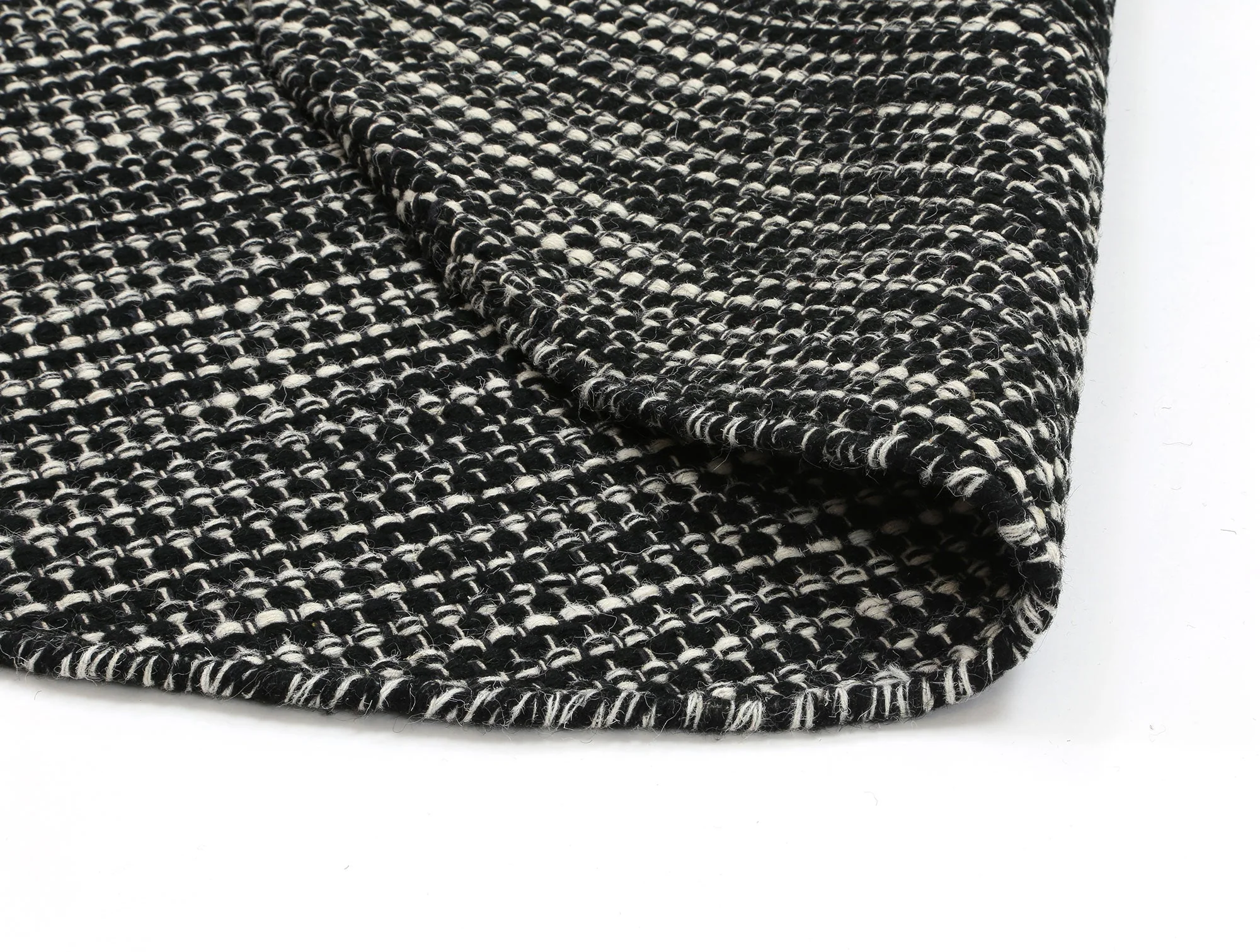 Nordic Black & White Reversible Wool Rug - Image 12