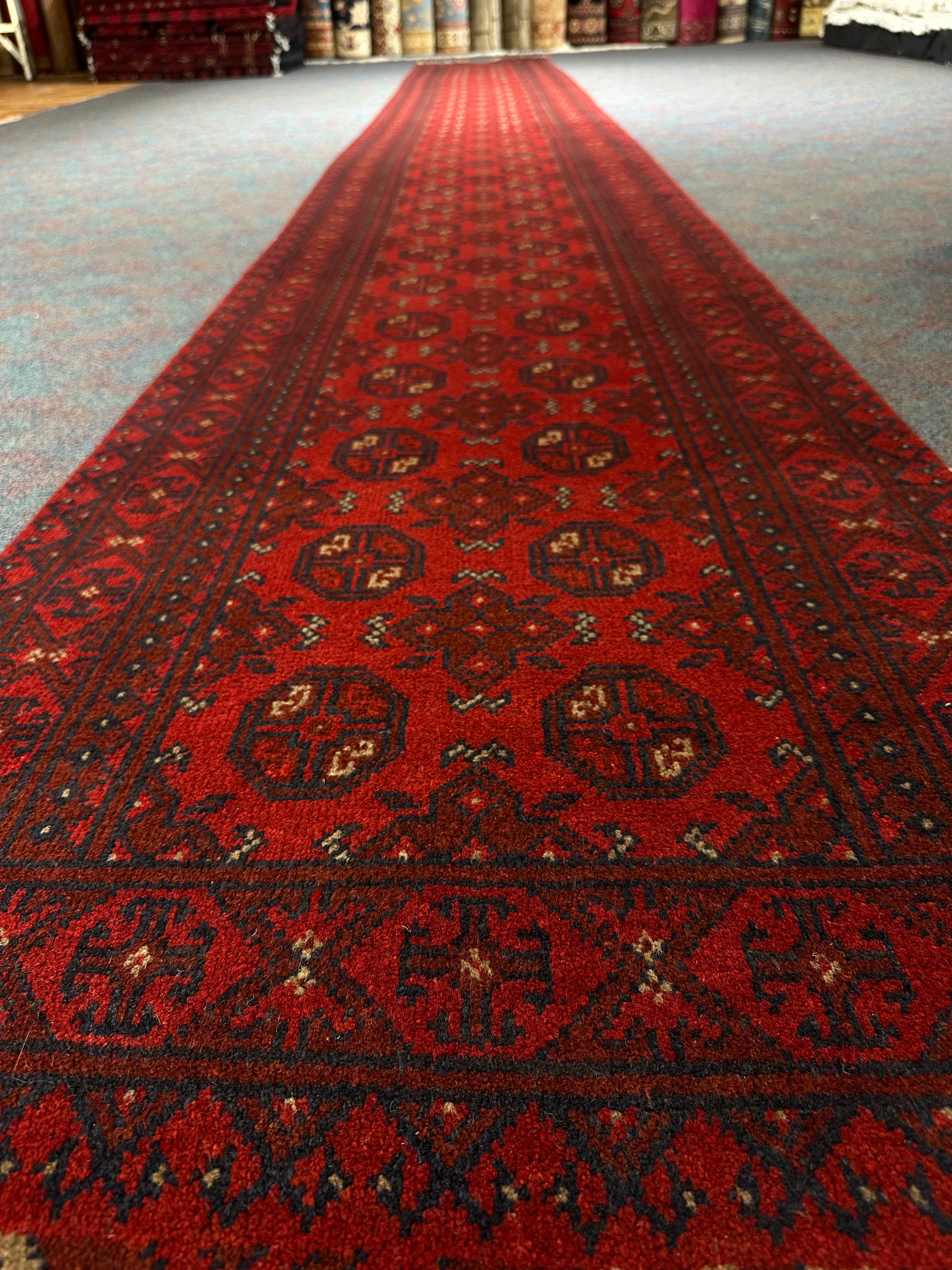 Turkoman Runner - 584 cm x 73 cm - Image 8