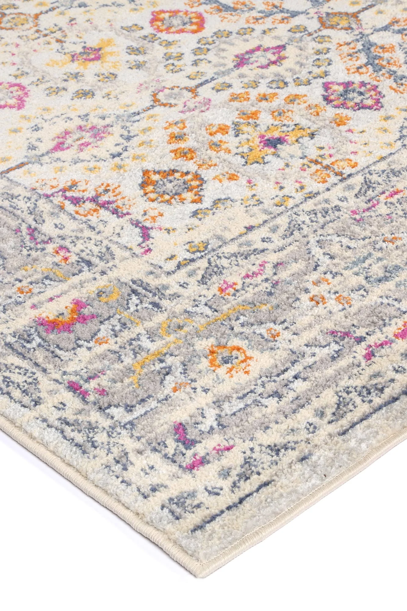 Sicily Ferla Grey & Multi Transitional Rug - Image 4