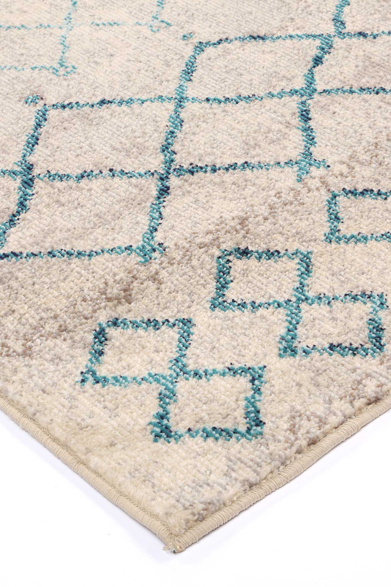 Tulin 9 Blue Lattice Rug - Image 5