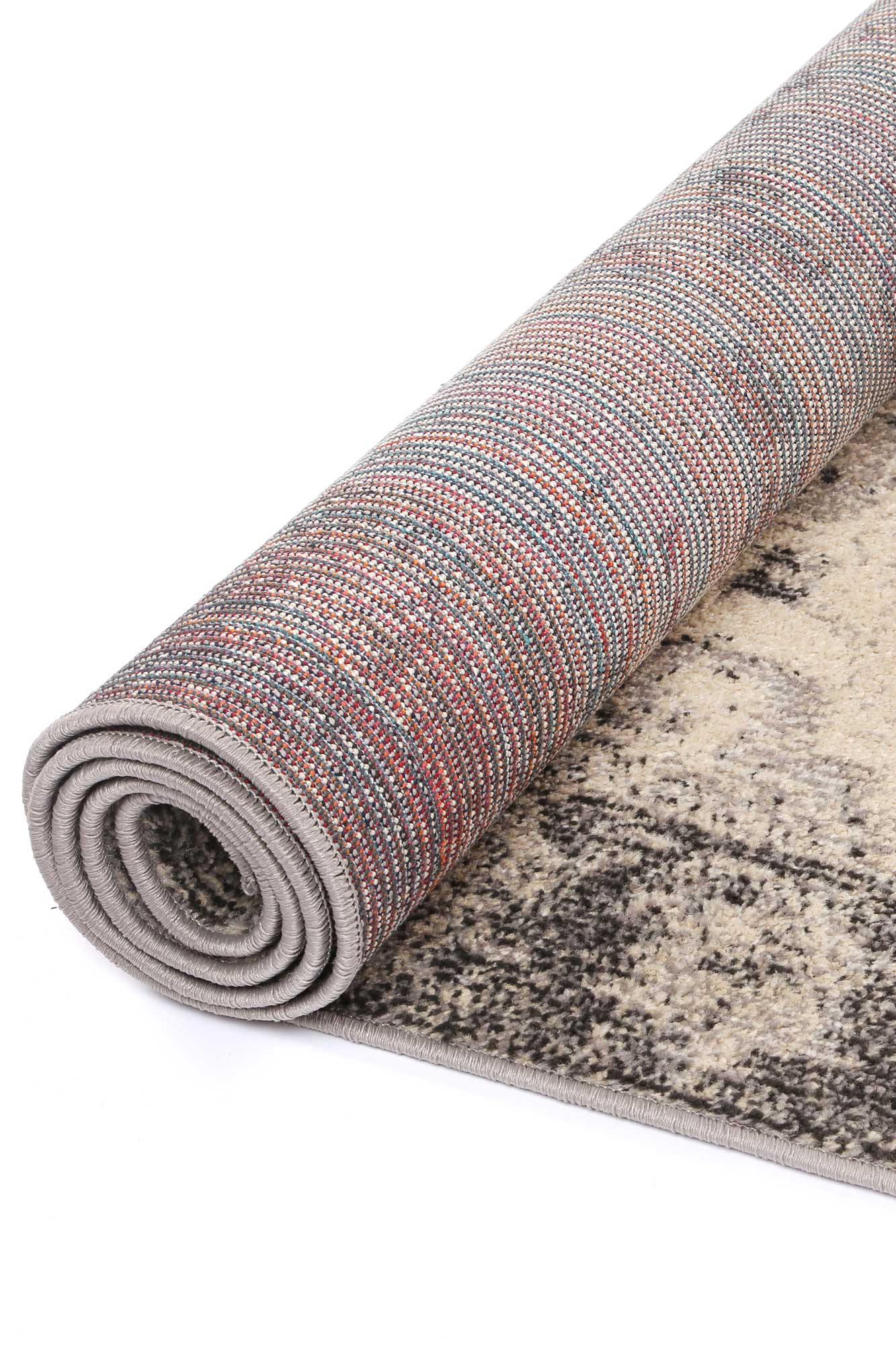 Tulin 12 Warm Cream & Grey Transitional Rug - Image 4